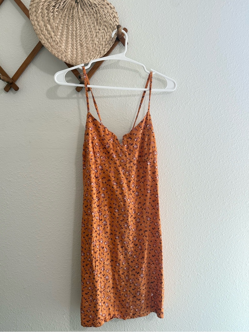 Aeropostale Mustard Floral Cami Dress